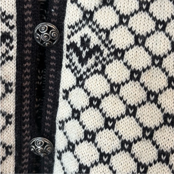 Dale of Norway Black and White Cardigan - Picture 3 of 6